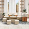 vidaXL Set Divano da Giardino 12 pcs Beige e Crema polyrattan