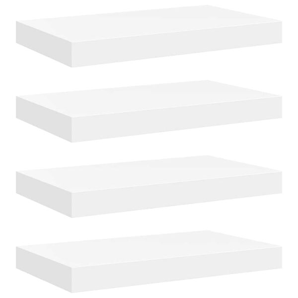 vidaXL Scaffali a Parete 4 pz Bianchi 40x23x3,8 cm in MDF