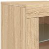 vidaXL Credenza con Luci LED Rovere Sonoma 164x37x67 cm