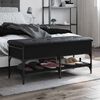vidaXL Panca Porta Scarpe Nera 102x42x45 cm in Legno Multistrato