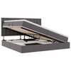 vidaXL Letto con Contenitore Grigio 200 x 200 cm Pelle Sintetica