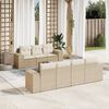 vidaXL Set Divano da Giardino 8 pz con Cuscini Beige in Polyrattan