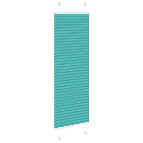 vidaXL Tenda Plissettata Verde petrolio 50x150 cm Larghezza Tessuto
