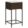 vidaXL Set Bar da Giardino 5 pz con Cuscini in Polyrattan Marrone