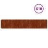 vidaXL Bordure per Prato 10 pz 20x103 cm Flessibili in Acciaio Corten