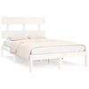 vidaXL Giroletto Bianco in Legno Massello 160x200 cm