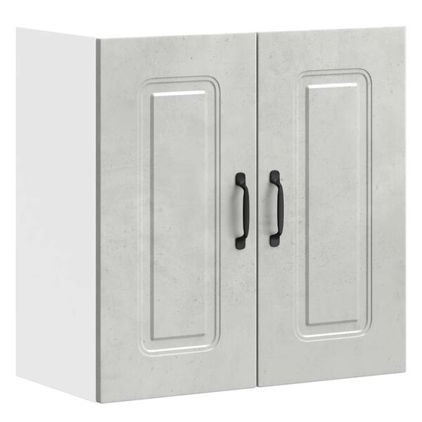 vidaXL Pensile da Cucina Kalmar Grigio Cemento in Legno Multistrato