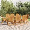 vidaXL Set da Pranzo per Giardino 9 pz in Legno Massello di Teak