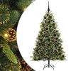 vidaXL Albero di Natale artificiale pieghevole con coni Verde 180 cm