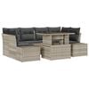 vidaXL Set Divano da Giardino 7 pz Grigio chiaro e grigio scuro