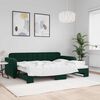 vidaXL Divano Letto con Letto Estraibile Verde Scuro 80x200cm Velluto