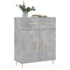 vidaXL Credenza Grigio Cemento 69,5x34x90 cm in Legno Multistrato