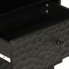 vidaXL Comodino Nero 50x33x60 cm in Legno Massello di Mango
