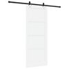 vidaXL Porta scorrevole Bianco e Nero 83 x 202 cm Pino massello