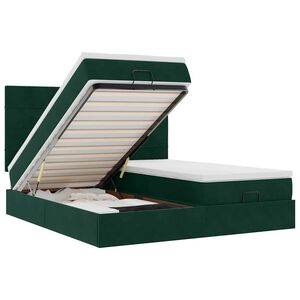 vidaXL Struttura Letto Pouf con Materassi 180x200 cm Velluto