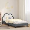 vidaXL Struttura letto bambini con testata Grigio chiaro 90 x 200 cm