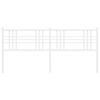 vidaXL Testiera in Metallo Bianco 180 cm