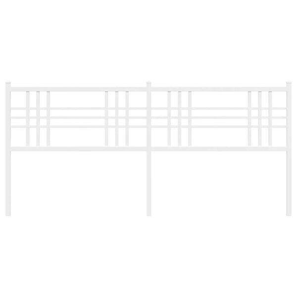 vidaXL Testiera in Metallo Bianco 180 cm