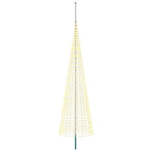 vidaXL Luci per albero di Natale con picchetti e asta per bandiera