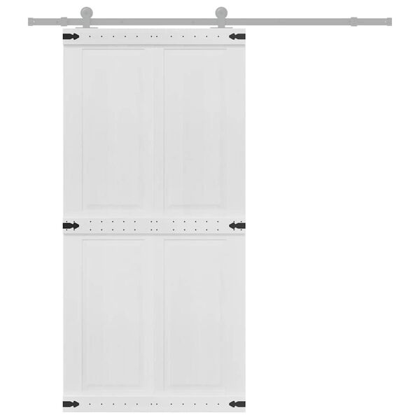 vidaXL Porta Corona Bianco 100 x 210 cm Legno multistrato