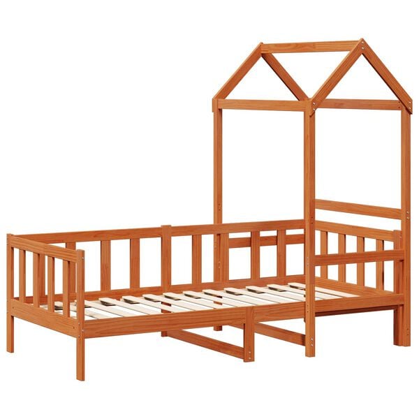 vidaXL Set di Letto per il Giorno 2 pcs Marrone cerato Pino massello