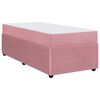 vidaXL Struttura letto con materasso Rosa 100 x 200 cm Velluto