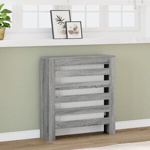 vidaXL Copertura Termosifone Grigio Sonoma 78x20x82 Legno Multistrato