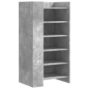 vidaXL Scarpiera Grigio Cemento 52x37,5x100 cm in Legno Multistrato