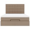 vidaXL Struttura Letto Pouf con Materasso 140x200 cm Similpelle