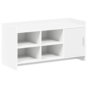 vidaXL Mobile per scarpe con archiviazione Bianco 100 x 39,5 x 51 cm