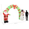 vidaXL Arco con Babbo Natale Gonfiabile e Pupazzo di Neve LED 223 cm