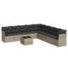 vidaXL Set Divano Giardino 10 pz con Cuscini Grigio Chiaro Polyrattan