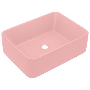 vidaXL Lavandino Luxury Rosa Opaco 41x30x12 cm in Ceramica