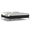 vidaXL Giroletto Nero 200x200 cm in Legno Multistrato e Metallo
