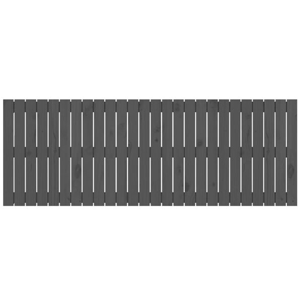 vidaXL Testiera da Parete Grigia 166x3x60 cm in Legno Massello di Pino