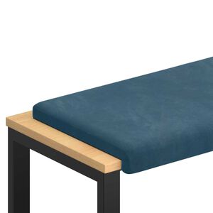 vidaXL Cuscino per panchina Velluto Blu Profondit&agrave; 35 cm