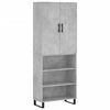 vidaXL Credenza Grigio Cemento 69,5x34x180 cm in Legno Multistrato