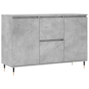vidaXL Credenza Grigio Cemento 101,5x35x70 cm in Legno Multistrato