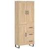 vidaXL Credenza Rovere Sonoma 69,5x34x180 cm in Legno Multistrato