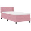 vidaXL Letto a molle con materasso Rosa 190 x 90 cm Velluto