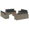 vidaXL Set Divani da Giardino 13 pz con Cuscini Grigio in Polyrattan
