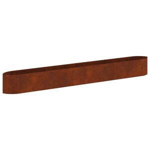 vidaXL Letto rialzato da giardino Acciaio Corten 380 x 40 x 40 cm