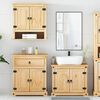vidaXL Set Mobili da Bagno 3 pz Corona in Legno Massello di Pino