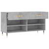 vidaXL Panca Porta Scarpe Grigio Cemento 102x35x55cm Legno Multistrato