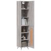vidaXL Credenza Grigio Sonoma 34,5x34x180 cm in Legno Multistrato