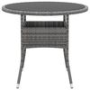 vidaXL Set da Pranzo per Giardino 3 pz in Polyrattan Grigio