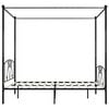 vidaXL Giroletto Baldacchino senza Materasso Nero 200x200 cm Metallo