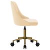 vidaXL Sedie da Pranzo Girevoli 2 pz Crema in Velluto