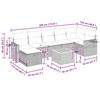 vidaXL Set Divano da Giardino 8 pz con Cuscini Beige in Polyrattan