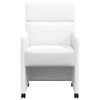 vidaXL Sedie da Pranzo con Ruote 2 pcs Bianco 58 x 65 x 98 cm